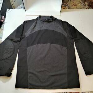 Tactical Combat Shirt Medium Black Military Style Long Sleeve Moisture Wicking